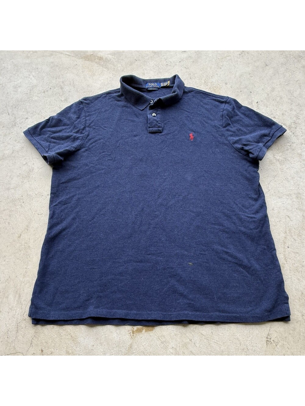 Polo Ralph Lauren Polo Shirt Mens XXL Black Classic Fit Cotton Pique Preppy Pony
